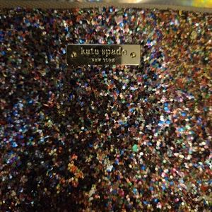 Kate spade glitter clutch